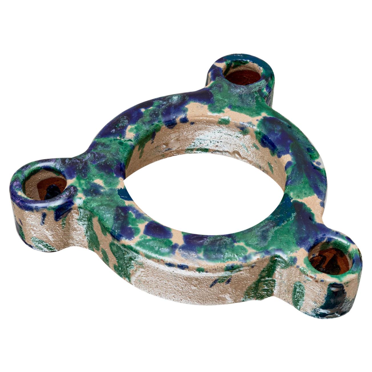 Lemni Trio, Blue and Green Candle Holder For Sale