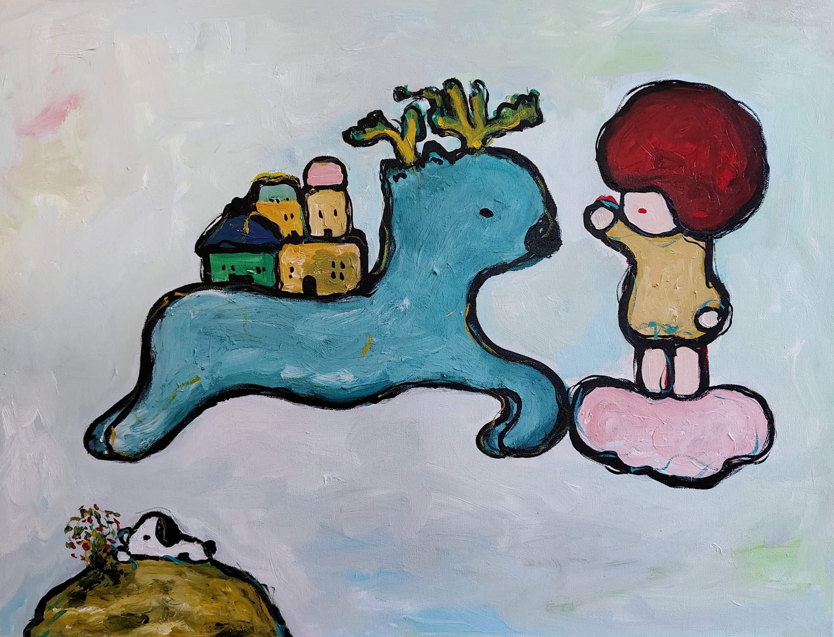 Acrilico su tela

Lemoi Ning  è un'artista taiwanese nata nel 1981 che vive e lavora a Taipei, Taiwan, e ha intrapreso un viaggio creativo nel 2021 che porterà in vita i simpatici personaggi conosciuti come "ME". Questi personaggi, tra cui la
