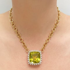 Collana Paradizia con Citrino 74 Carati e Diamanti