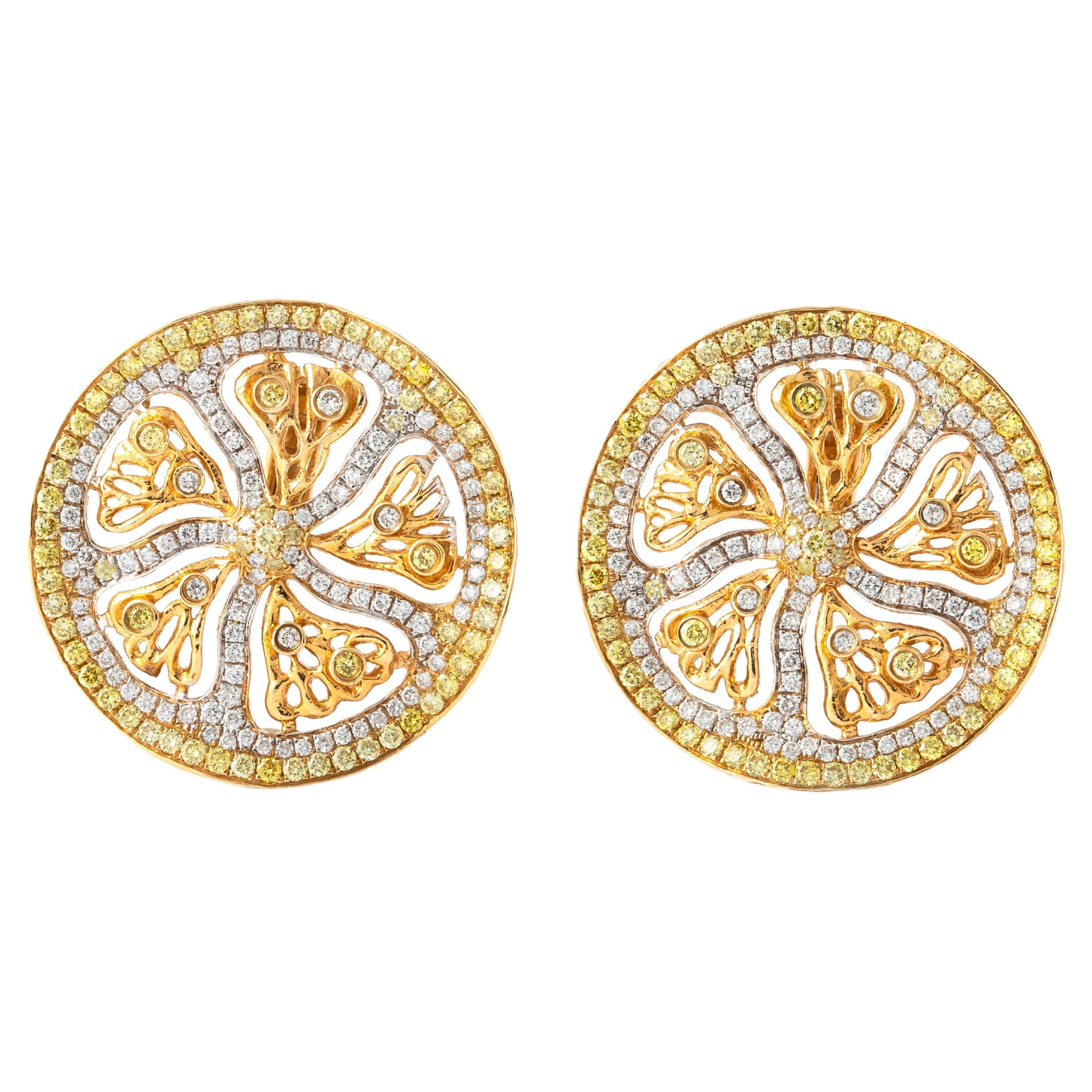 Pendientes Diamante Limón Oro Amarillo 18K