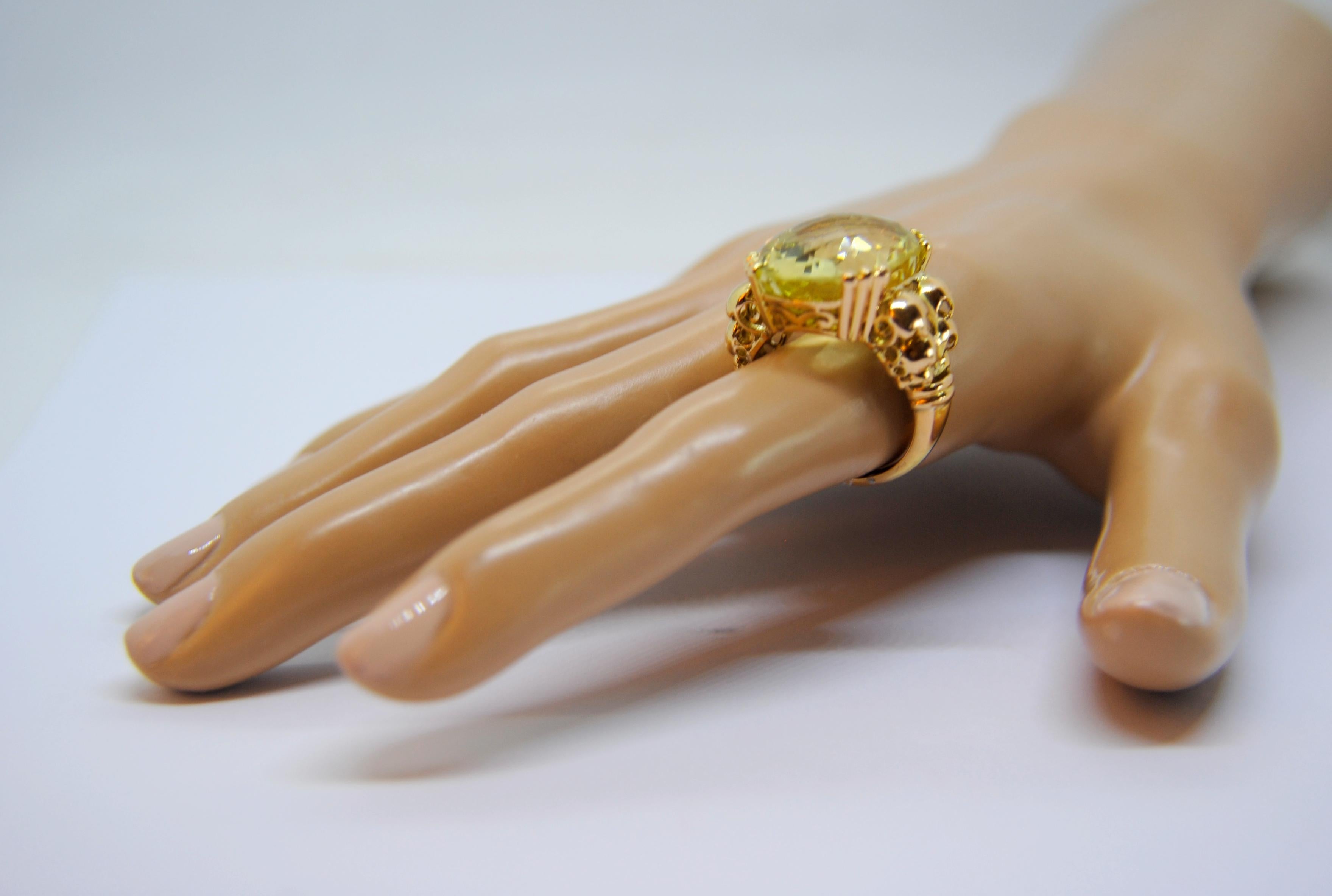 lemon quartz rings yellow gold
