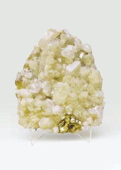 Mineral de Cuarzo Limón en Racimo con Perlas Barrocas y Geoda Coordinadas