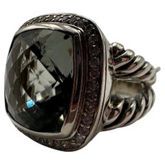 Anello cocktail al quarzo limone in argento di David Yurman misura 7,5