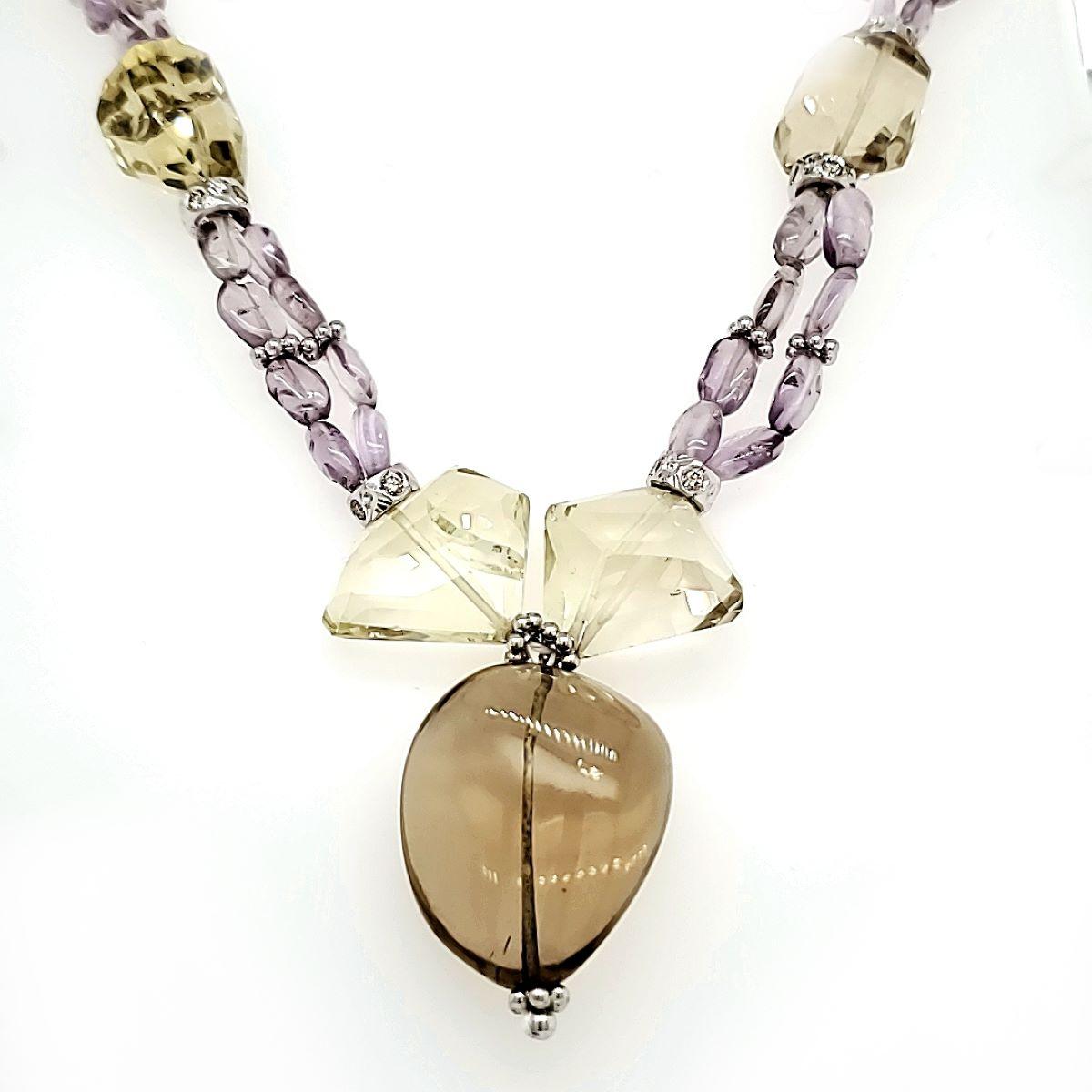 Collar de Cuarzo Limón Cts 175.75 y Amatista en Nuevo estado para la venta en Hong Kong, HK