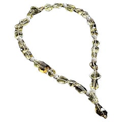 Lemon Quartz Cts 406.60 Necklace  