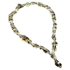 Lemon Quartz Cts 406.60 Necklace