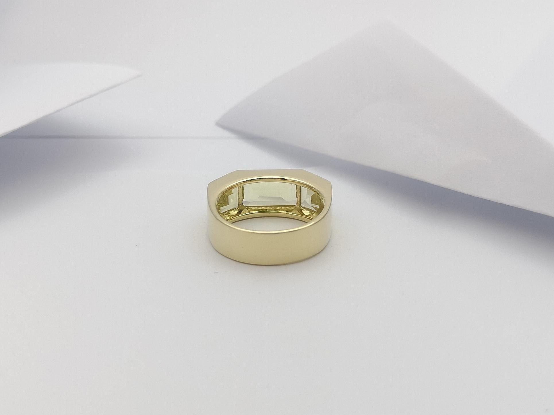Zi Zi Zitronenquarz Ring Set in 18 Karat Gold Fassung im Angebot 5