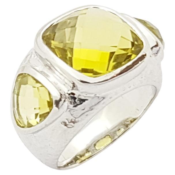 Ring mit Zitronenquarz in Silberfassung