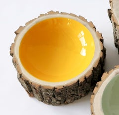 Lemon Size 8 Log Bowl by Loyal Loot Made to Order Hand Made from Reclaimed Wood