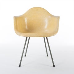 Lemon Yellow First Generation Zenith Eames DAX Arm Shell Chair