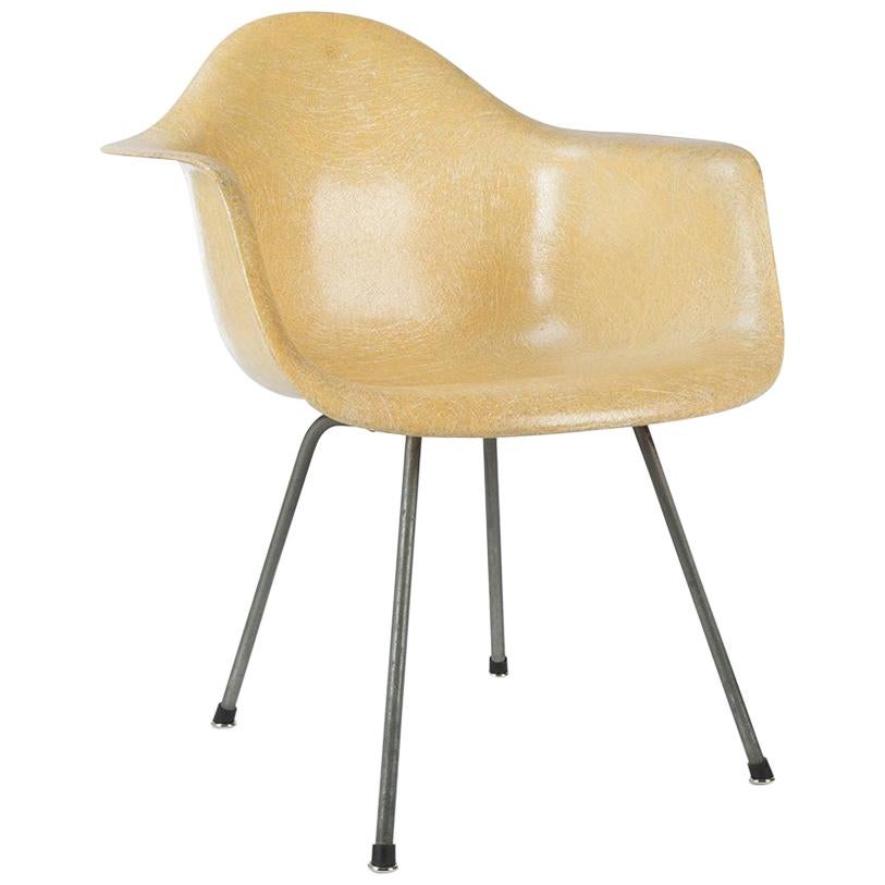 Lemon Yellow First Generation Zenith Eames DAX Arm Shell Chair For Sale