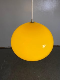 Lemon Yellow L51 'Cipola' Pendant Lamp by Alessandro Pianon for Vistosi, Italy
