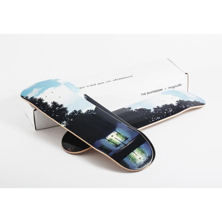 The Skateroom with Fondation Magritte
set of 3 skateboard deck
7-ply Canadian Maplewood with screen-print
Measures: 31 H. x 8 inches, each
mounting hardware included
edition of 250 (screen-printed signature)
© Succession René Magritte - SABAM,