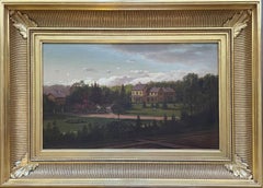 «The Cedars» de Lemuel Maynard Wiles, Escena estadounidense, Colección privada, Paisaje con cielo