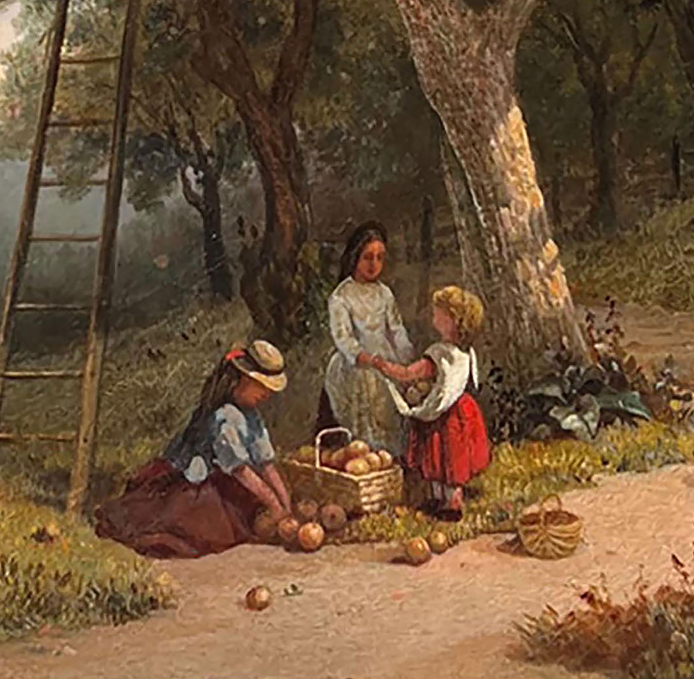 La peinture de genre américaine de l'artiste Lemuel Maynard Wiles (1826-1905), 