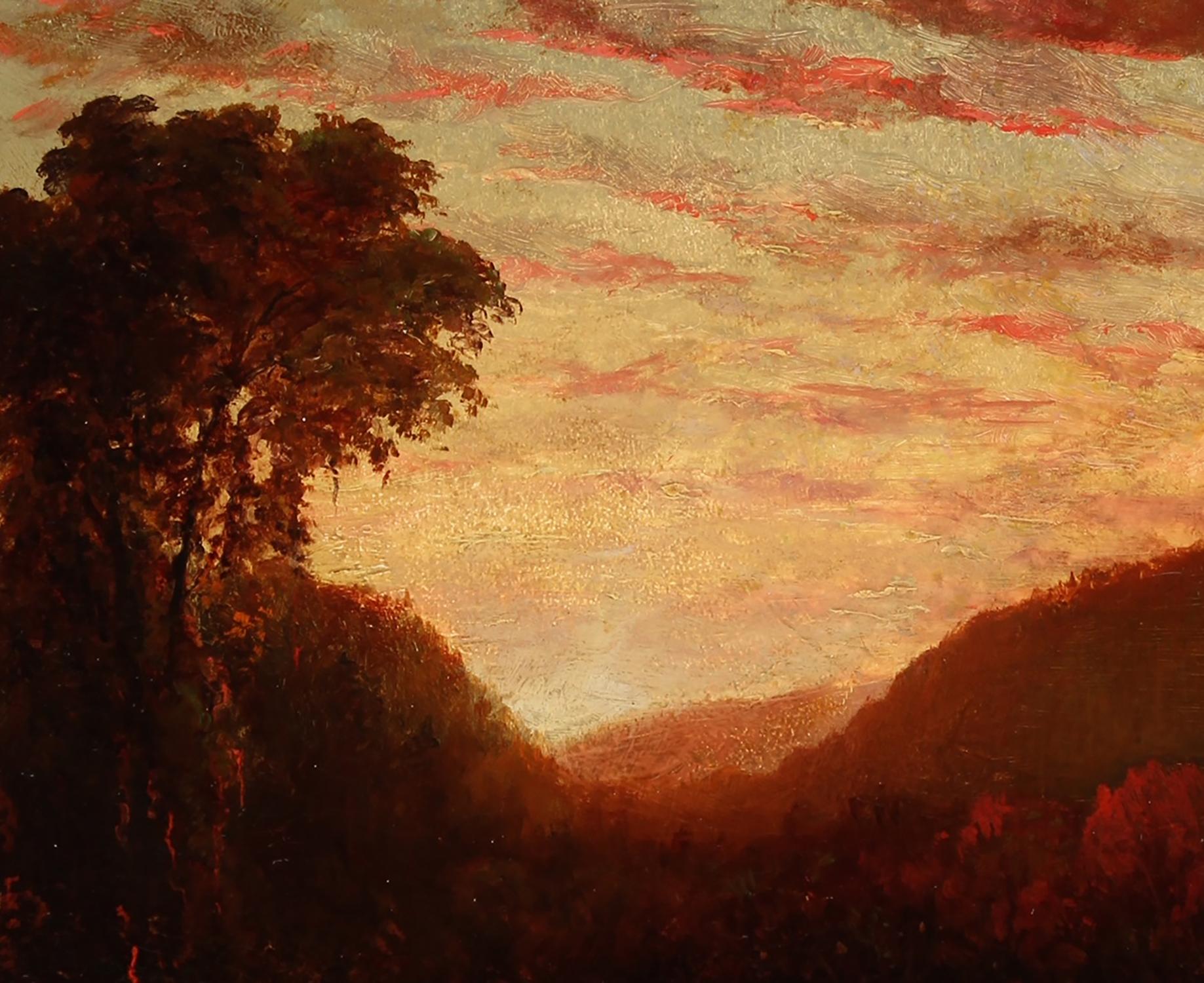 Scena nella Mohawk Valley, Utica, NY di Lemuel Maynard Wiles (americano, 1826-1905) in vendita 2