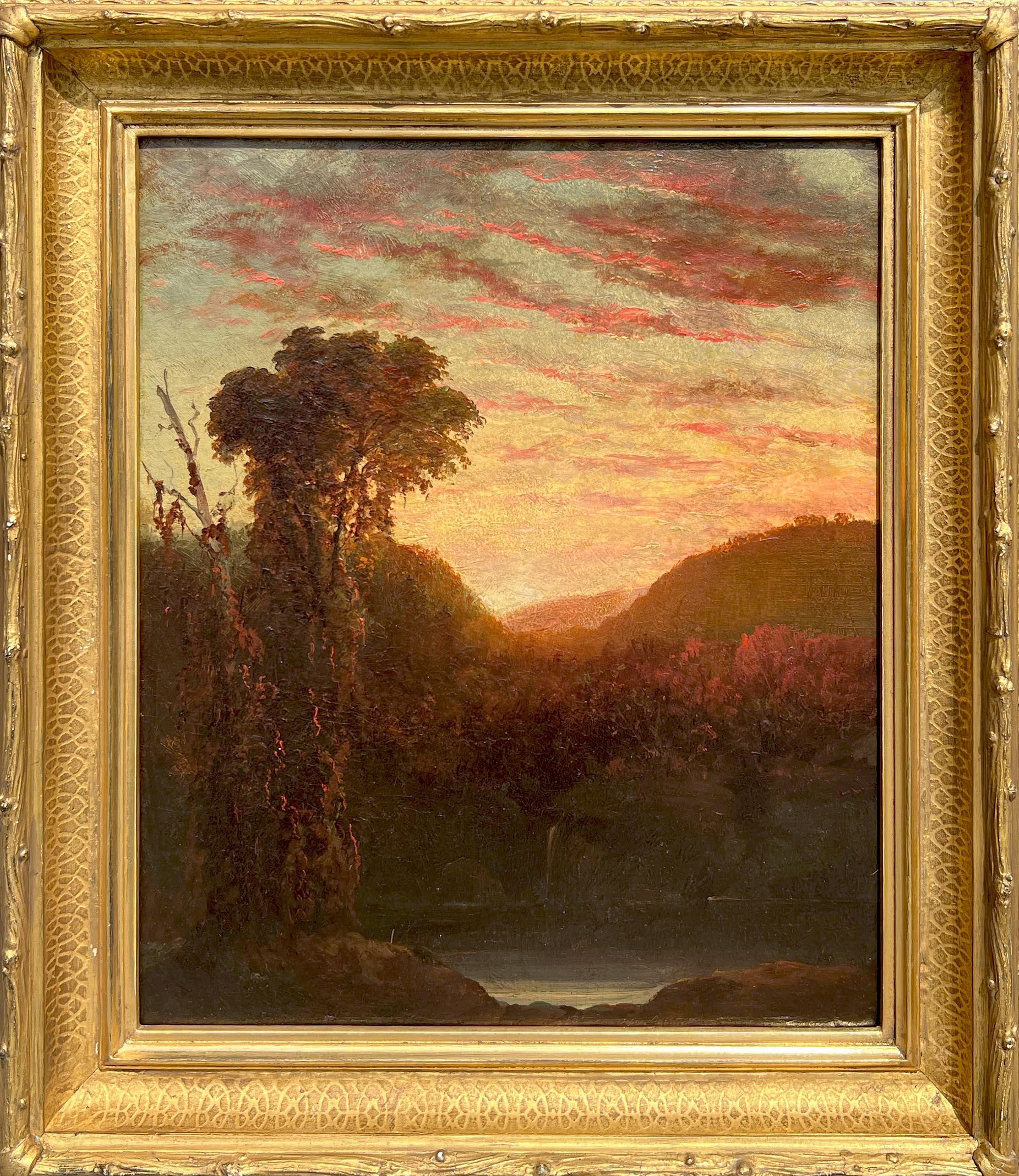 Escena en Mohawk Valley, Utica, NY por Lemuel Maynard Wiles (estadounidense, 1826-1905)