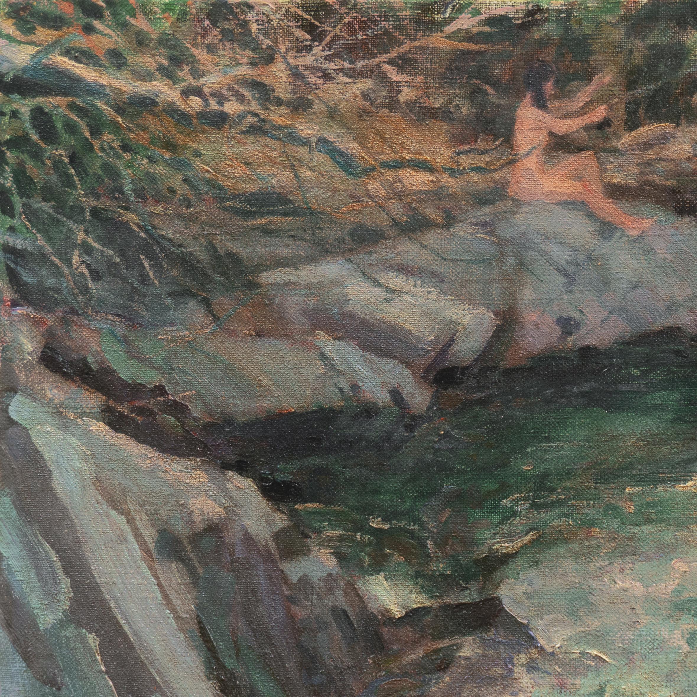'Bathing by the River', Colorado Artist For Sale 1