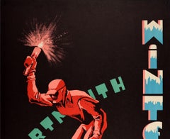 Original Vintage Skiing Poster Dartmouth College Winter Carnival 1953 Ski Design