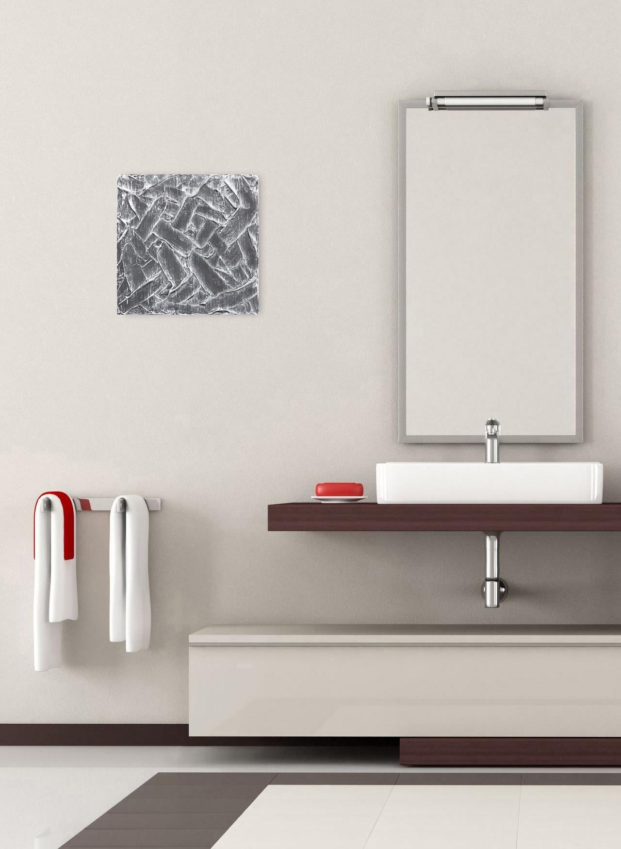 Deep Textures 005 - Pittura originale astratta minimalista a texture in vendita 1