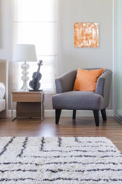 Deep Textures 4 - Textured Orange Minimalist Original Painting