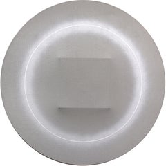Disco Coronal Emergente con Estructura Cuadrada - Obra de Arte Minimalista Abstracta