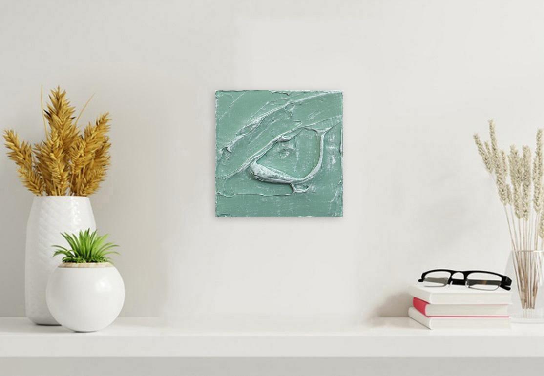 Kräfte der Natur 23  Texturiertes abstraktes, minimalistisches Kunstwerk auf Leinwand – Painting von Len Klikunas