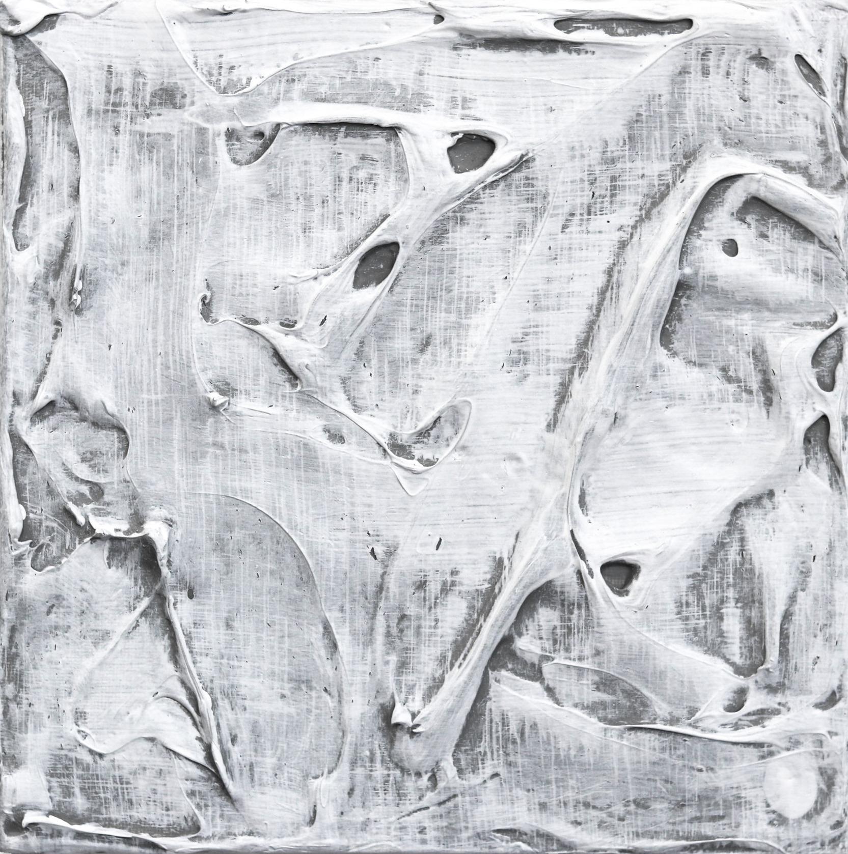 Len Klikunas Abstract Painting – Kräfte der Natur 4  Skulpturales, abstraktes, minimalistisches, strukturiertes Kunstwerk auf Leinwand