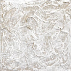 Forces of Nature 6  - Rich Textured Abstract Beige Minimalist Artwork on Canvas