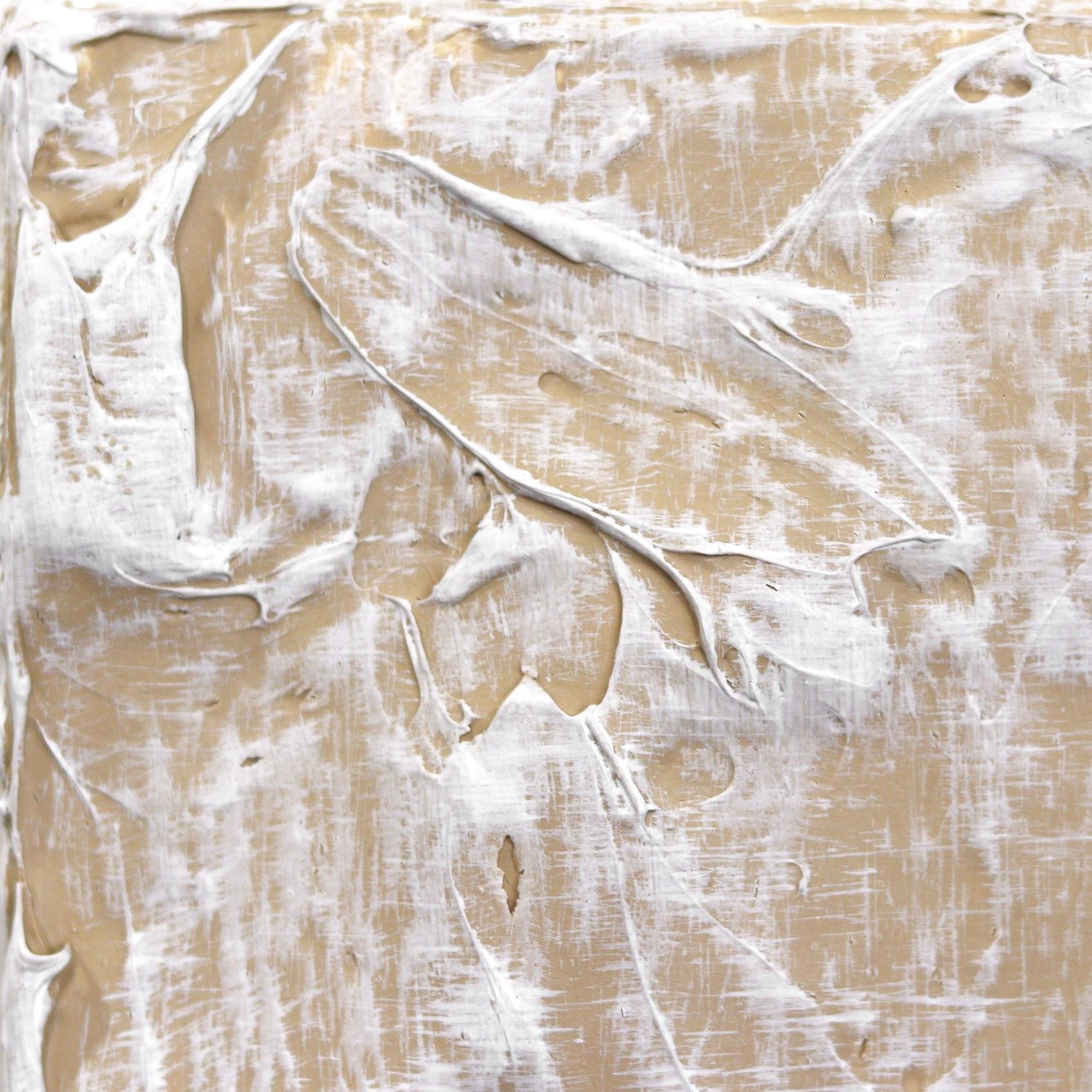 Kräfte der Natur 7  Skulpturales, abstraktes, minimalistisches, strukturiertes Kunstwerk auf Leinwand (Minimalistisch), Painting, von Len Klikunas