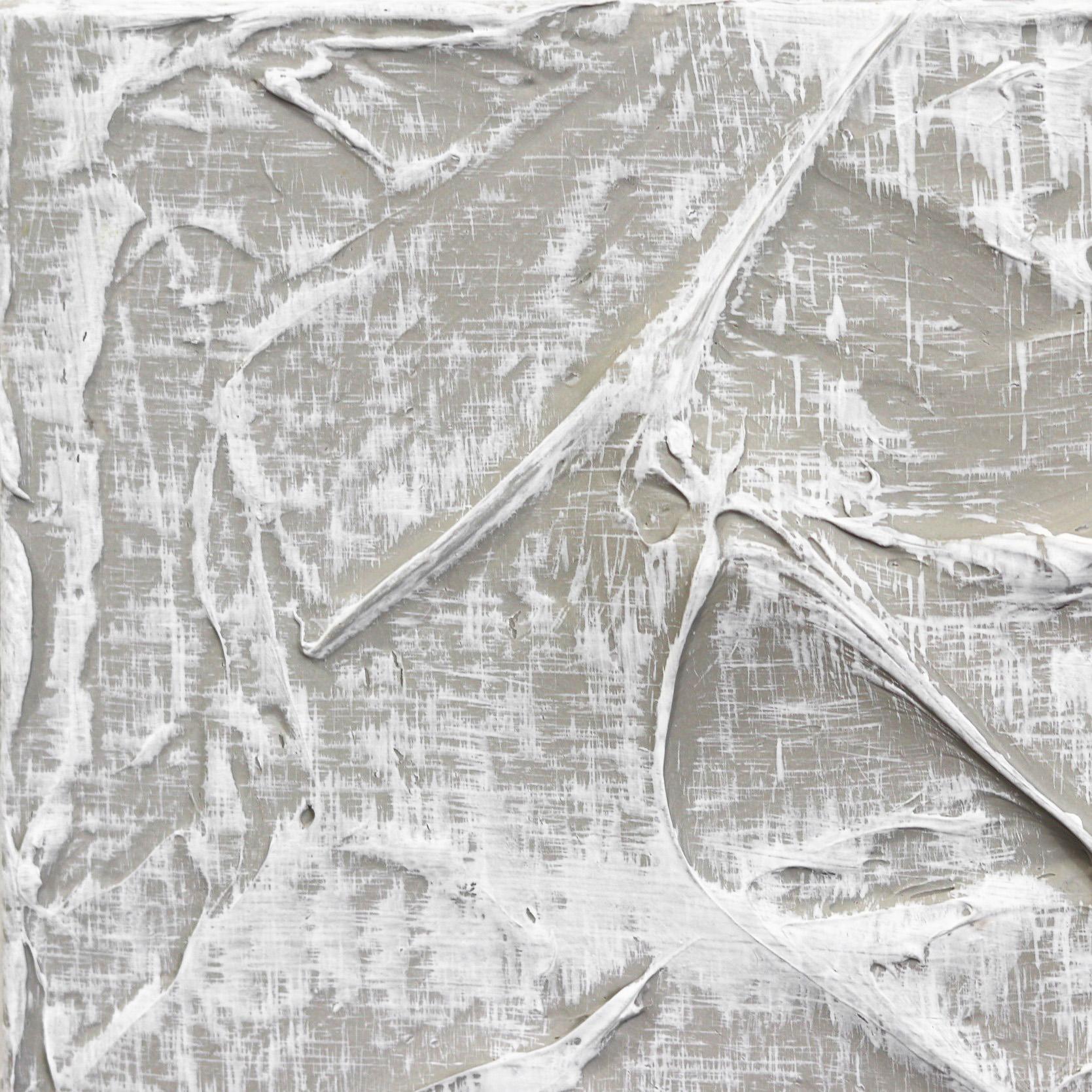 Kräfte der Natur 8  Skulpturales, abstraktes, minimalistisches, strukturiertes Kunstwerk auf Leinwand (Minimalistisch), Painting, von Len Klikunas