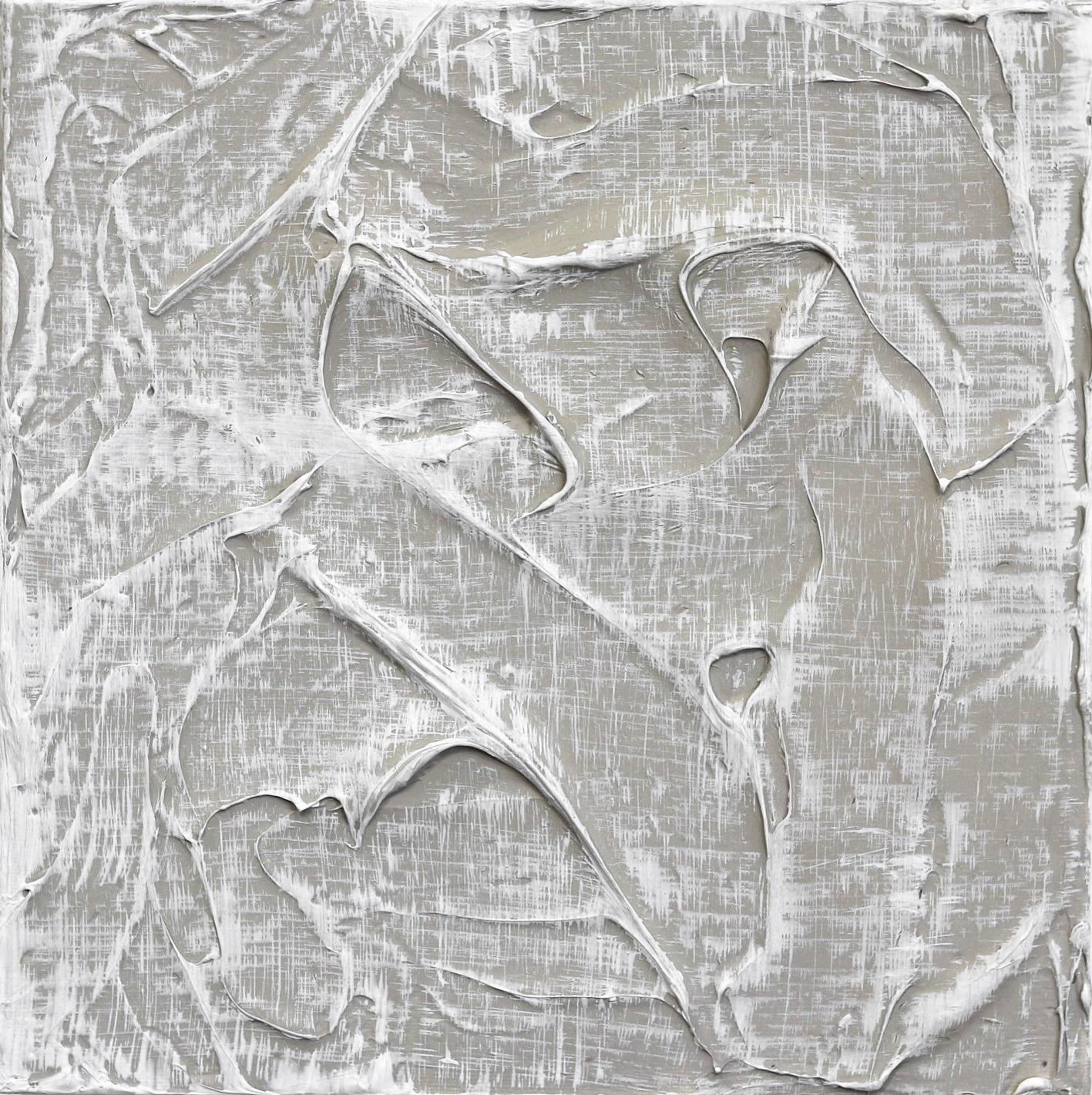 Len Klikunas Abstract Painting – Kräfte der Natur 8  Skulpturales, abstraktes, minimalistisches, strukturiertes Kunstwerk auf Leinwand