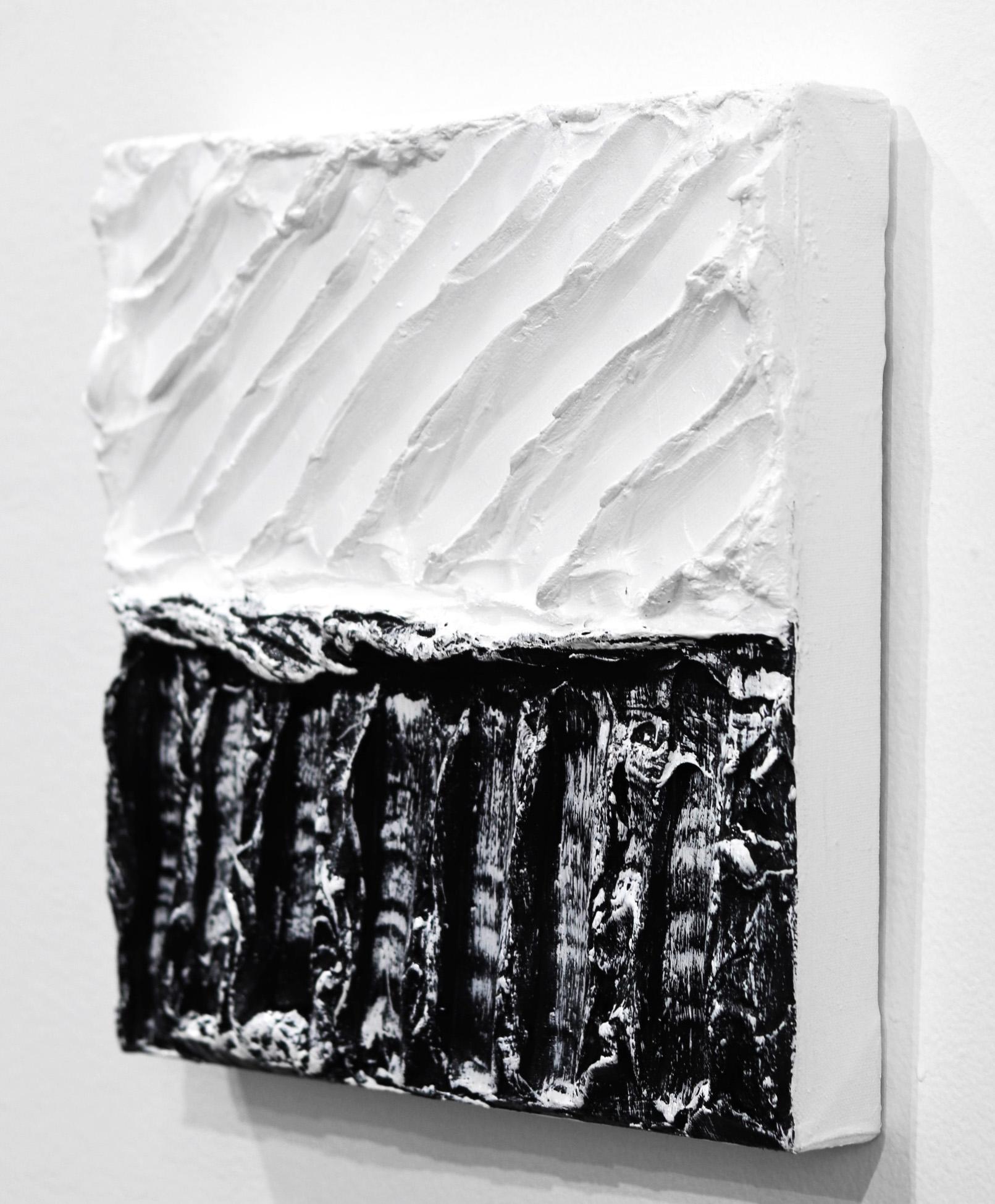 Georgia O'Keefe's Dream - Gray Abstract Painting by Len Klikunas
