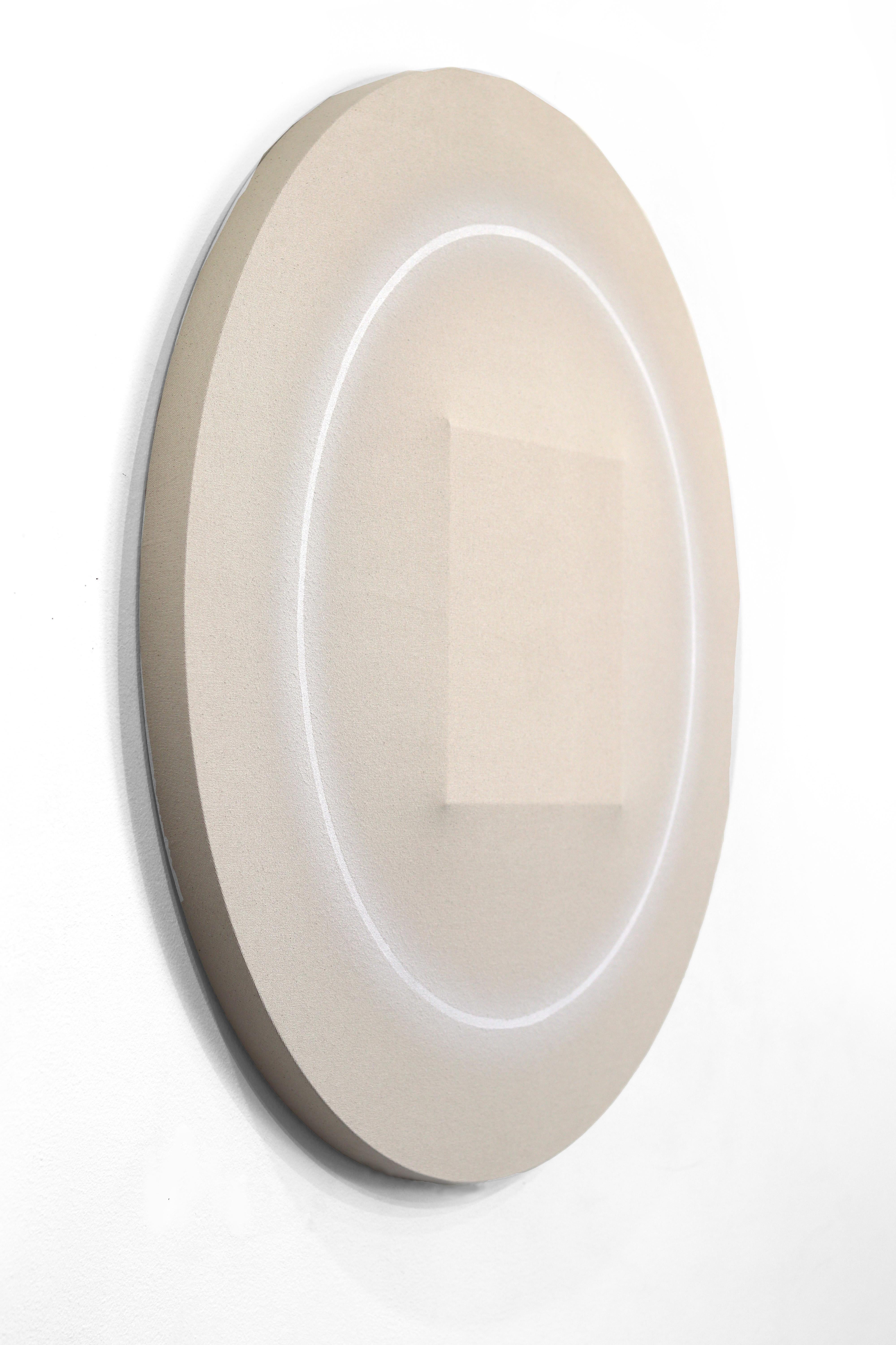 Halo Orb Squared - Minimalist Dimensional Architectural Wall Sculpture Artwork For Sale 1