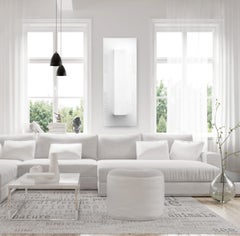 Lisa Marie 444  - Original Tall White Abstract Minimalist Wall Sculpture Artwork