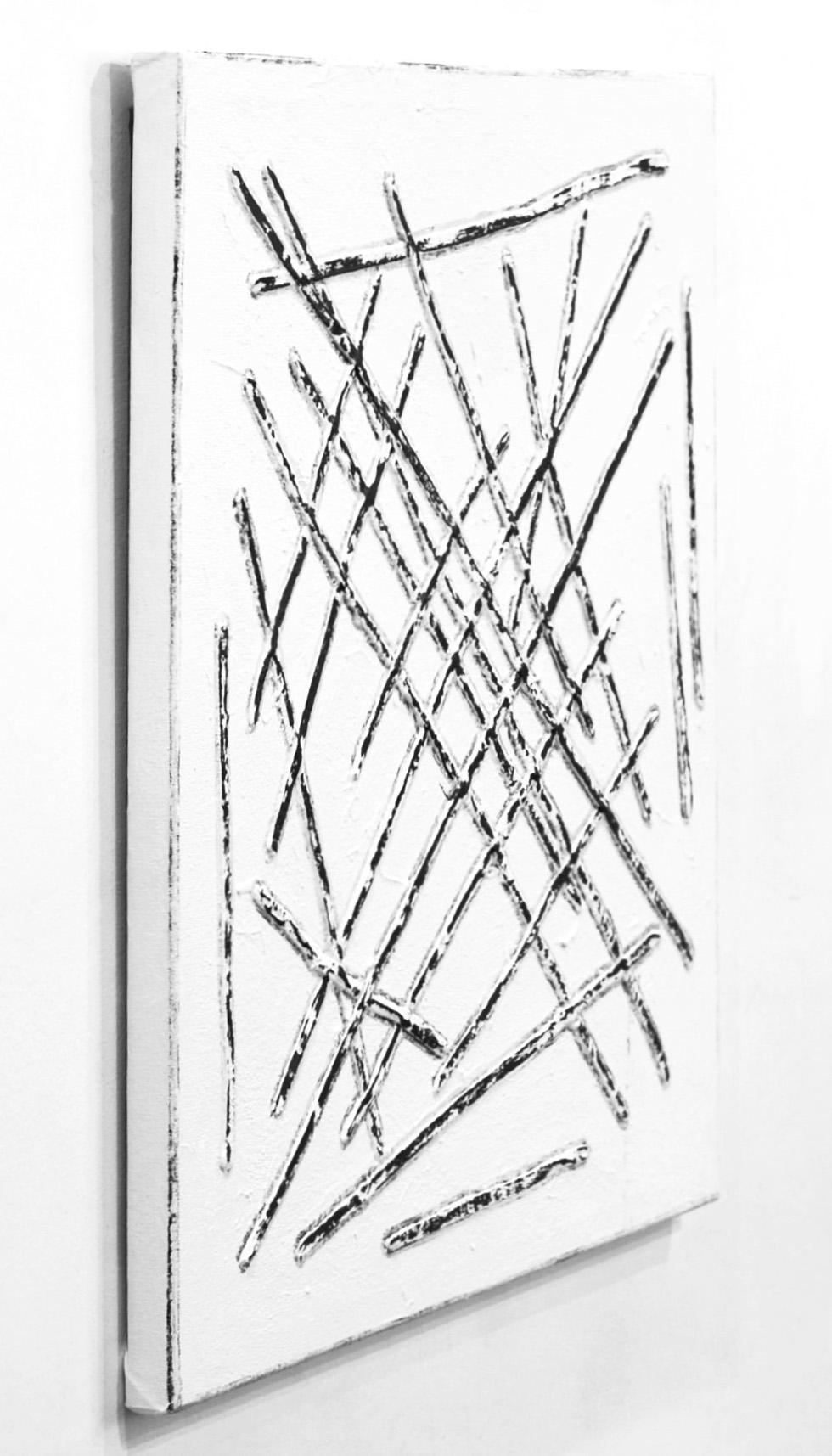 Estetica delle origini - Abstract Painting Grigio di Len Klikunas