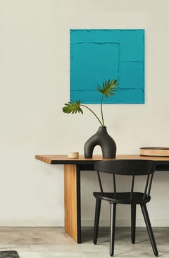 Pacific Opal - Textural Abstract Minimalist Artwork on Canvas