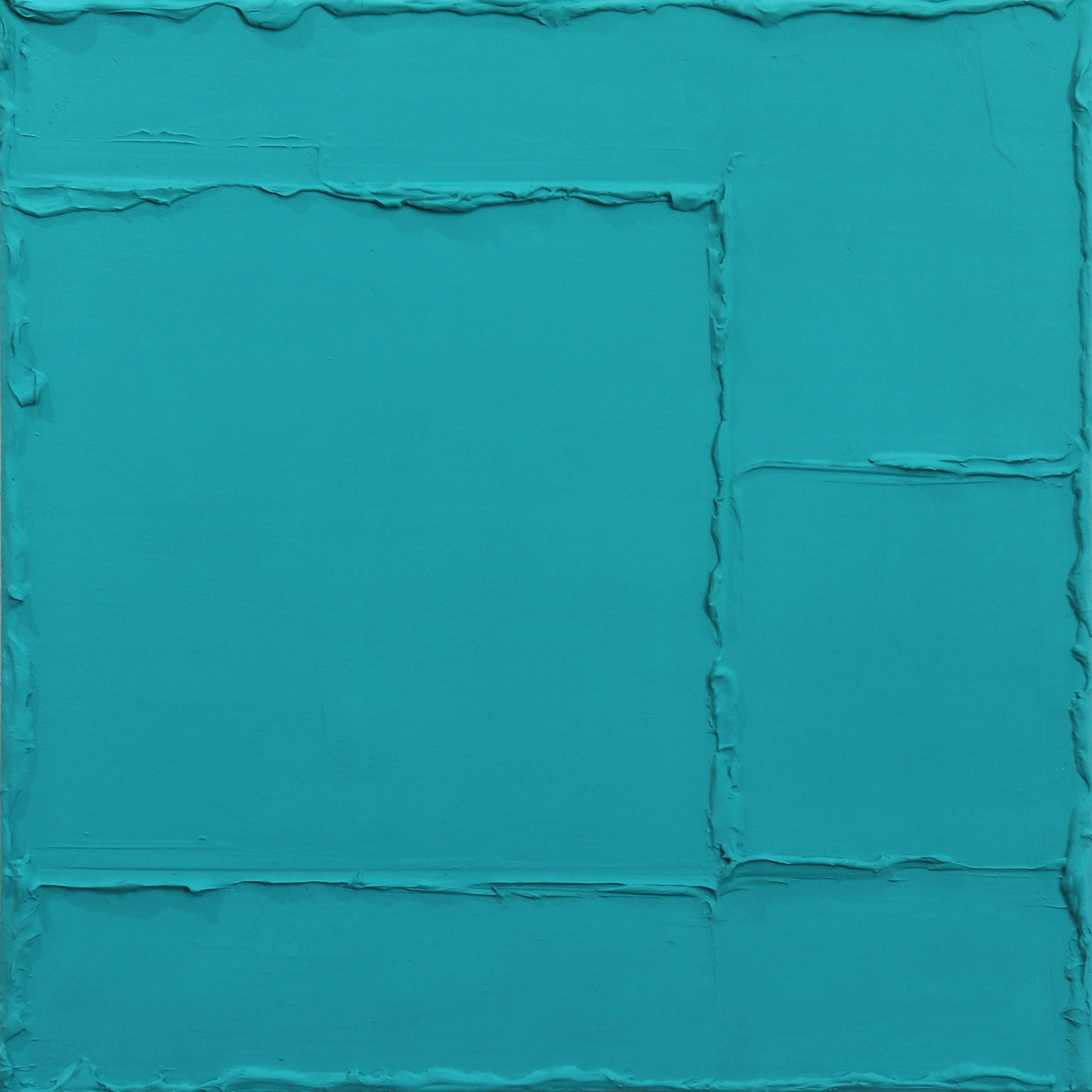Opale del Pacifico - Opera d'arte astratta e minimalista su tela - Mixed Media Art di Len Klikunas