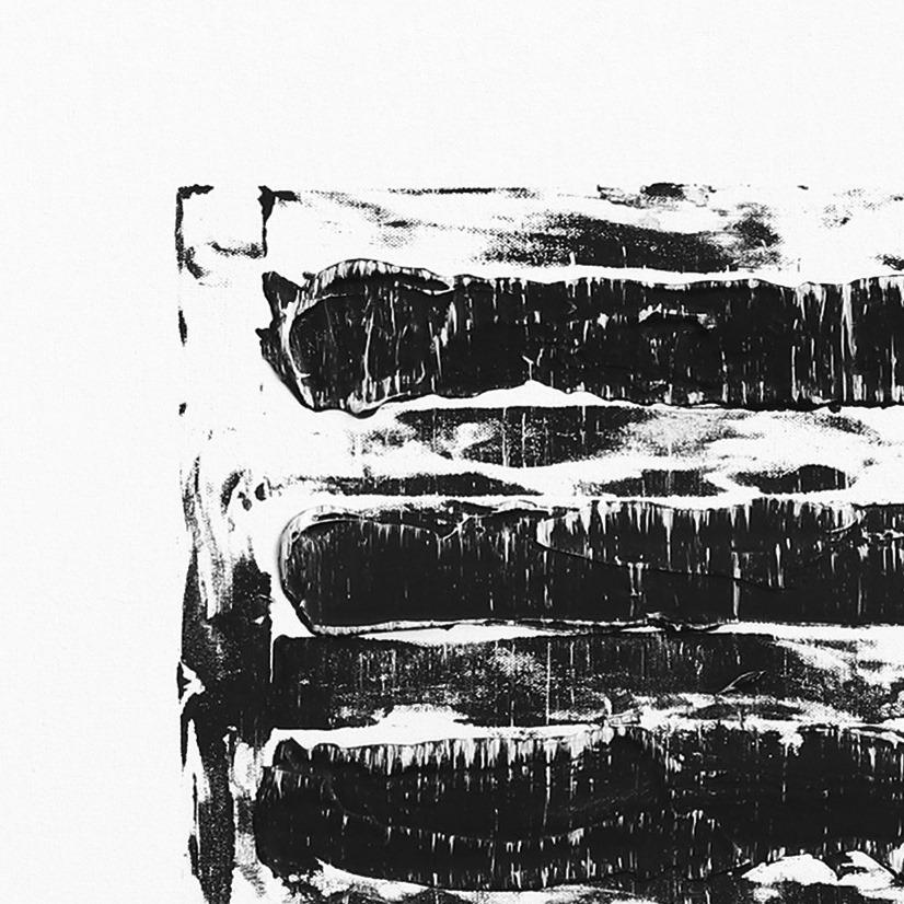 Len Klikunas pinta obras minimalistas para modificar la realidad experimentada a través de la percepción visual. La serie Bloques es una mezcla de arte y arquitectura, a caballo entre la pintura y la escultura. Emplea el shizen (自然): el concepto