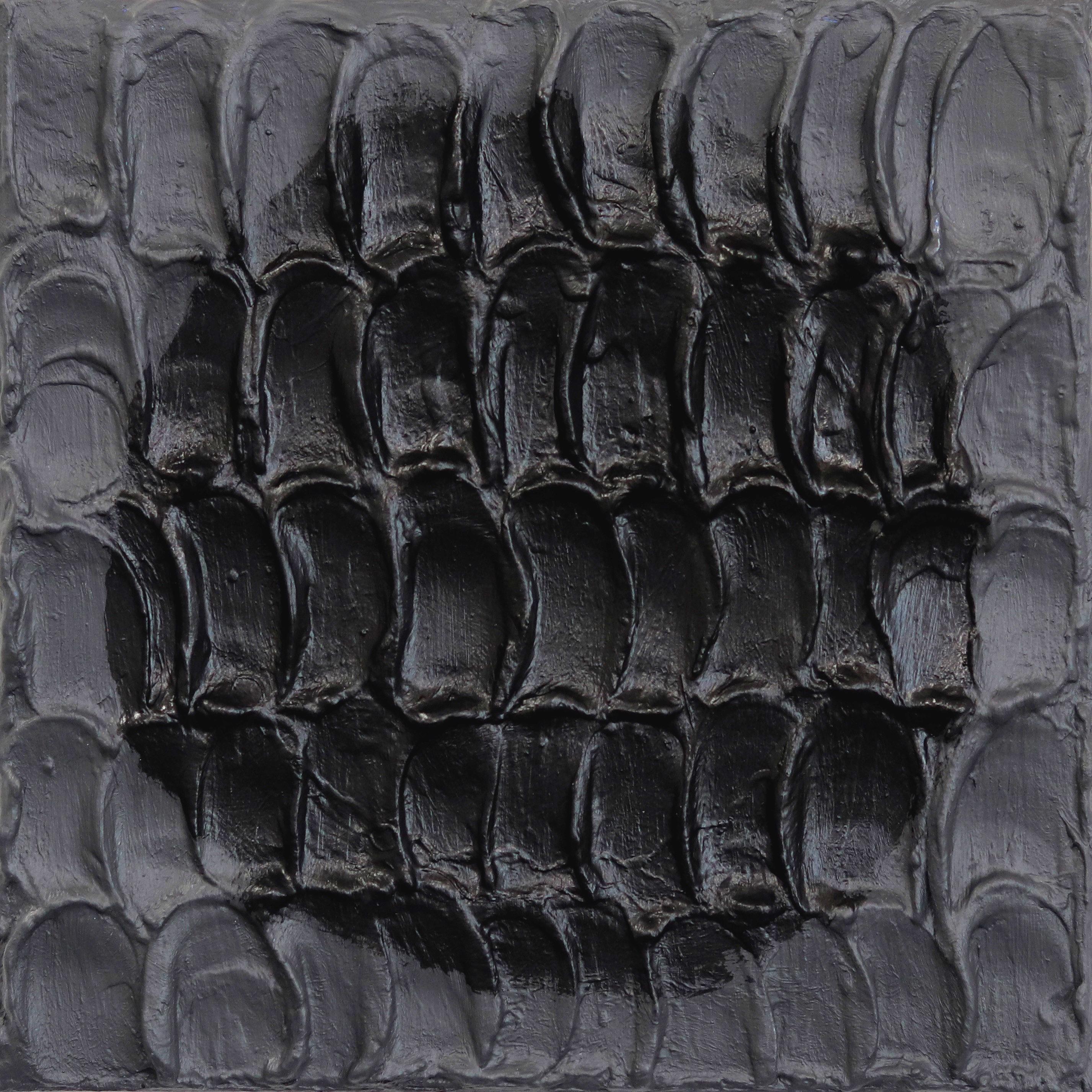Len Klikunas Abstract Painting - Primitive Modern #1 - Textural Abstract Minimalist Artwork on Canvas