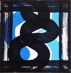 Rondo - 14 inch Square Abstract Geometric Original Mixed Media Artwork