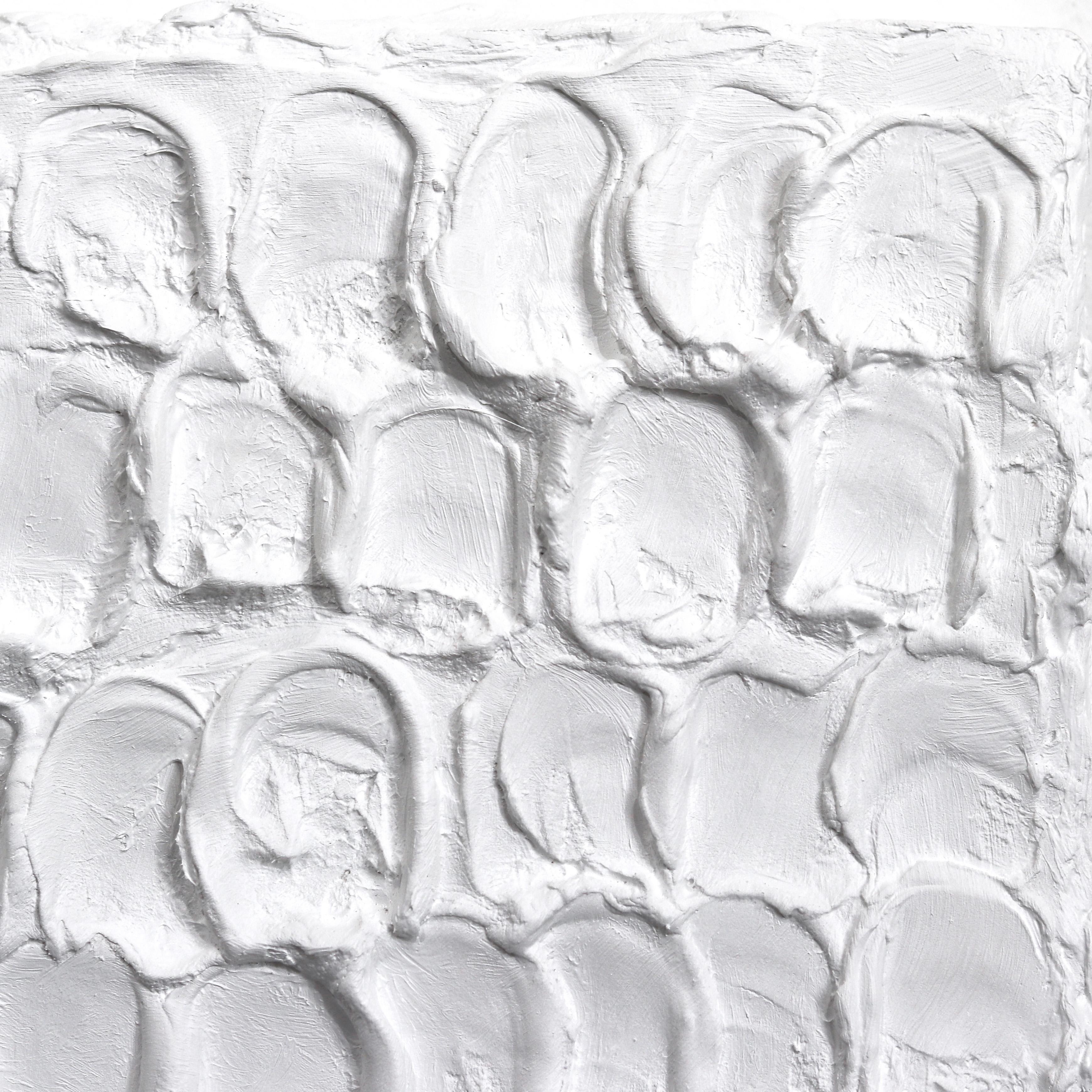 Rugged Elements #4 – Impasto Thick Paint Abstraktes minimalistisches Kunstwerk auf Leinwand im Angebot 2