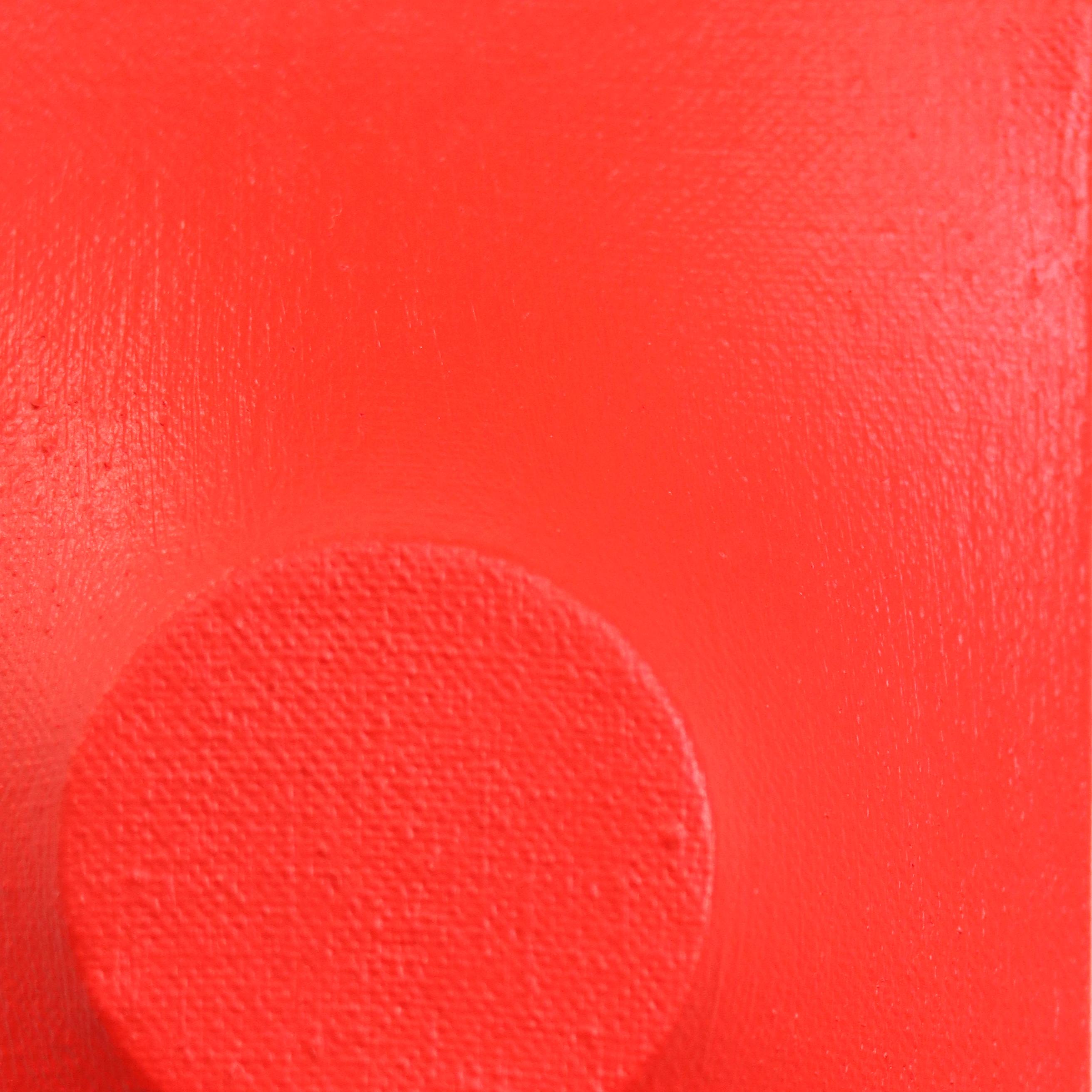 Segno A1195 - Opera d'arte moderna astratta multidimensionale rossa, scultorea e minimalista - Sculpture Postminimalismo di Len Klikunas
