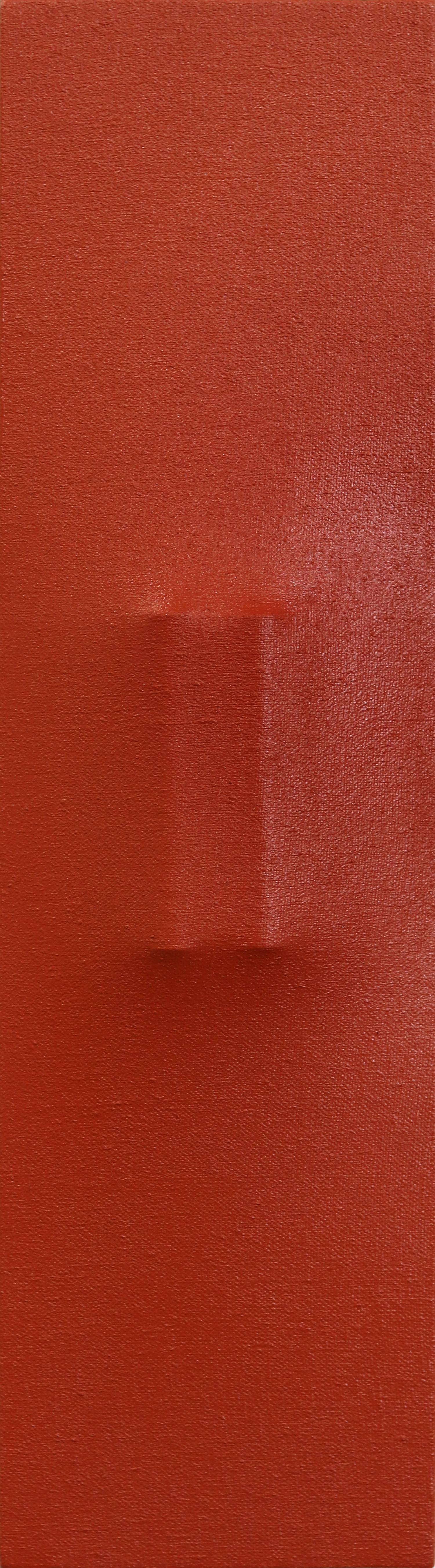 Signo C95 - Obra de Arte Escultórica Moderna Abstracta Multidimensional Roja Minimalista