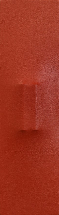 Signo C95 - Obra de Arte Escultórica Moderna Abstracta Multidimensional Roja Minimalista