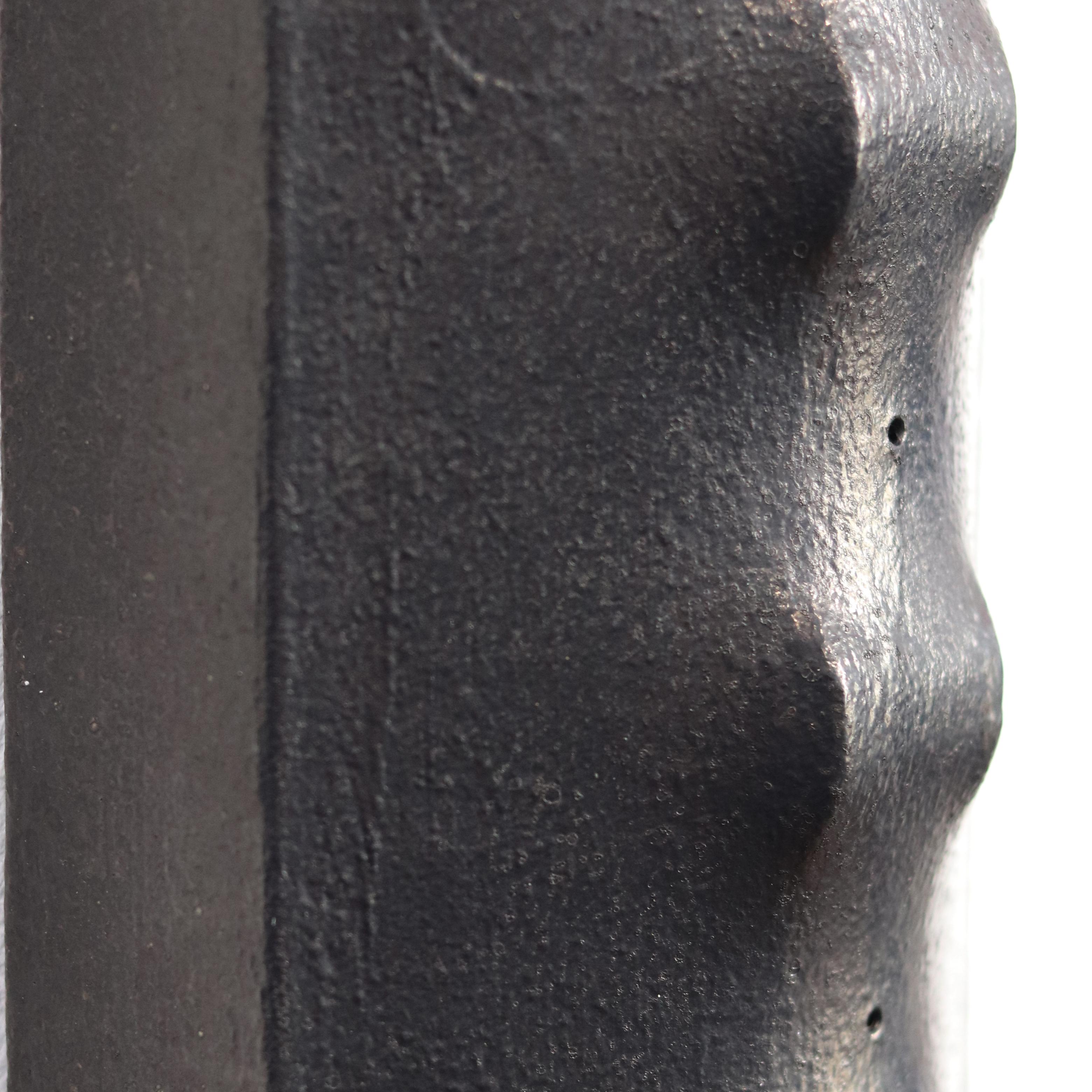 Signal A-17 - Abstract Multi-Dimensional Black Minimalist Sculptural Artwork For Sale 3