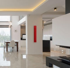 Señal C14 - Obra de Arte Escultórica Minimalista Abstracta Multidimensional Roja