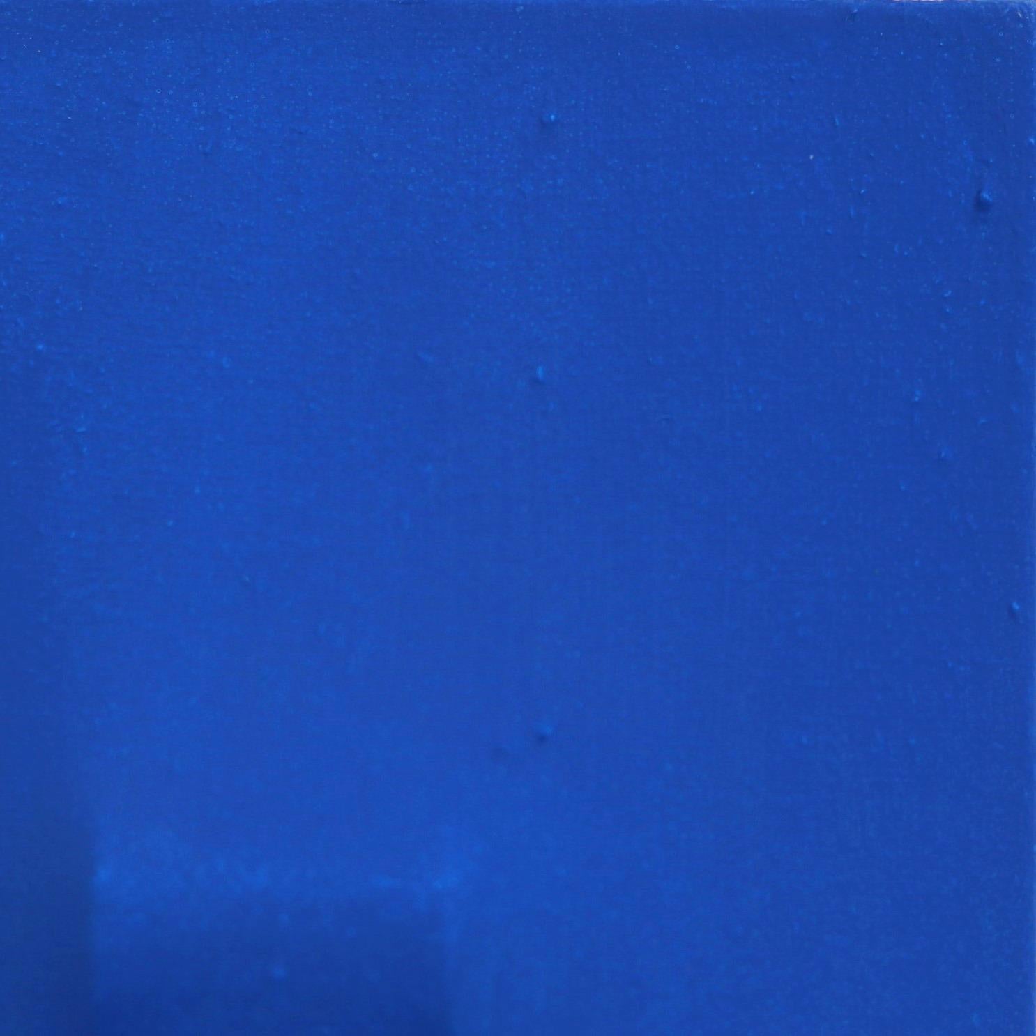 Slims CNB – Dreidimensionales, minimalistisches, abstraktes Wandgemälde in Blau im Angebot 1