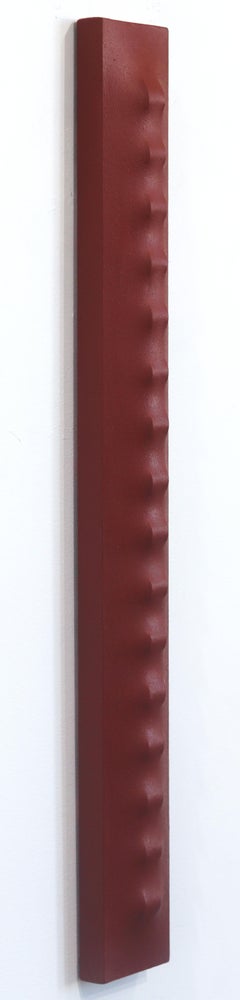 Slims CNP - Three-dimensional Minimalist Red Sculpural Abstract Painting