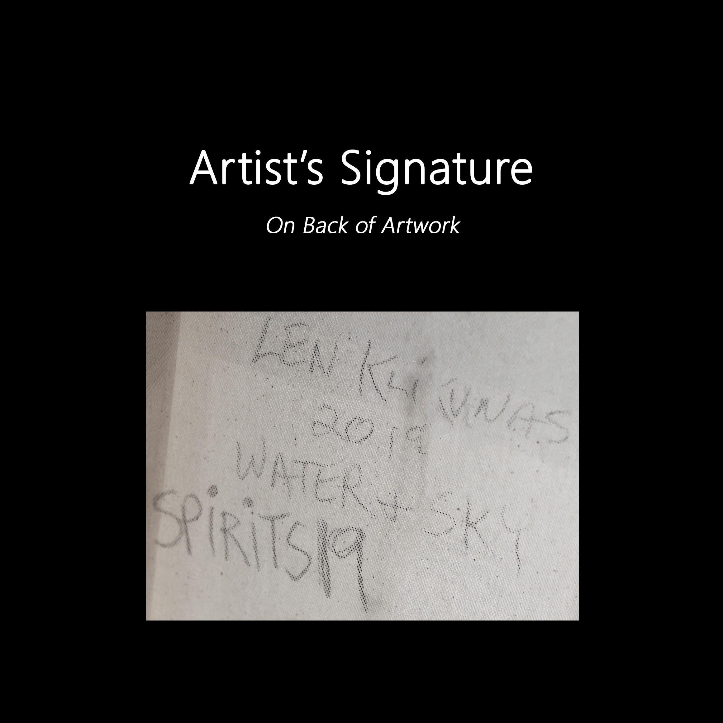 Water & Sky Spirits 19 – Original minimalistisches Kunstwerk auf Leinwand im Angebot 6
